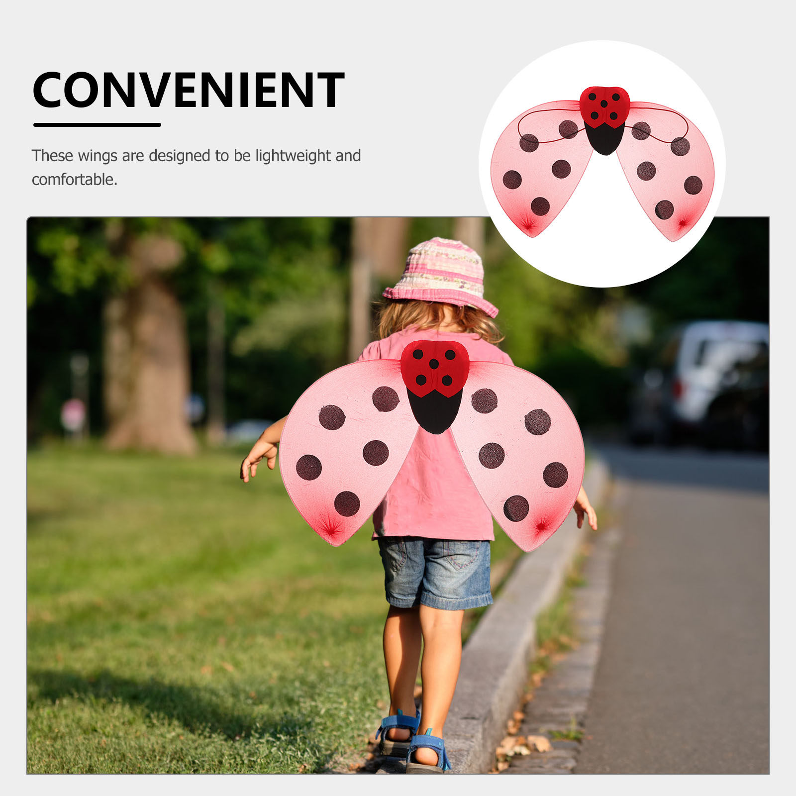 Ladybug Wings for Dress Up Cos - Easy Cosplay Prop 评论和价格